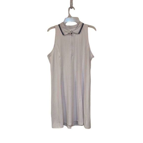 90 Degrees Women's White Poly/Spandex Lux Monet Sleeveless Tennis Golf Dress NEW - Picture 5 of 9
